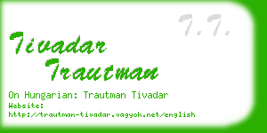 tivadar trautman business card